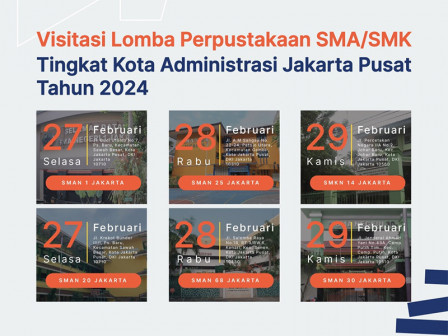 Penilaian Lomba Perpustakaan Tingkat SLTA di Jakpus Rampung