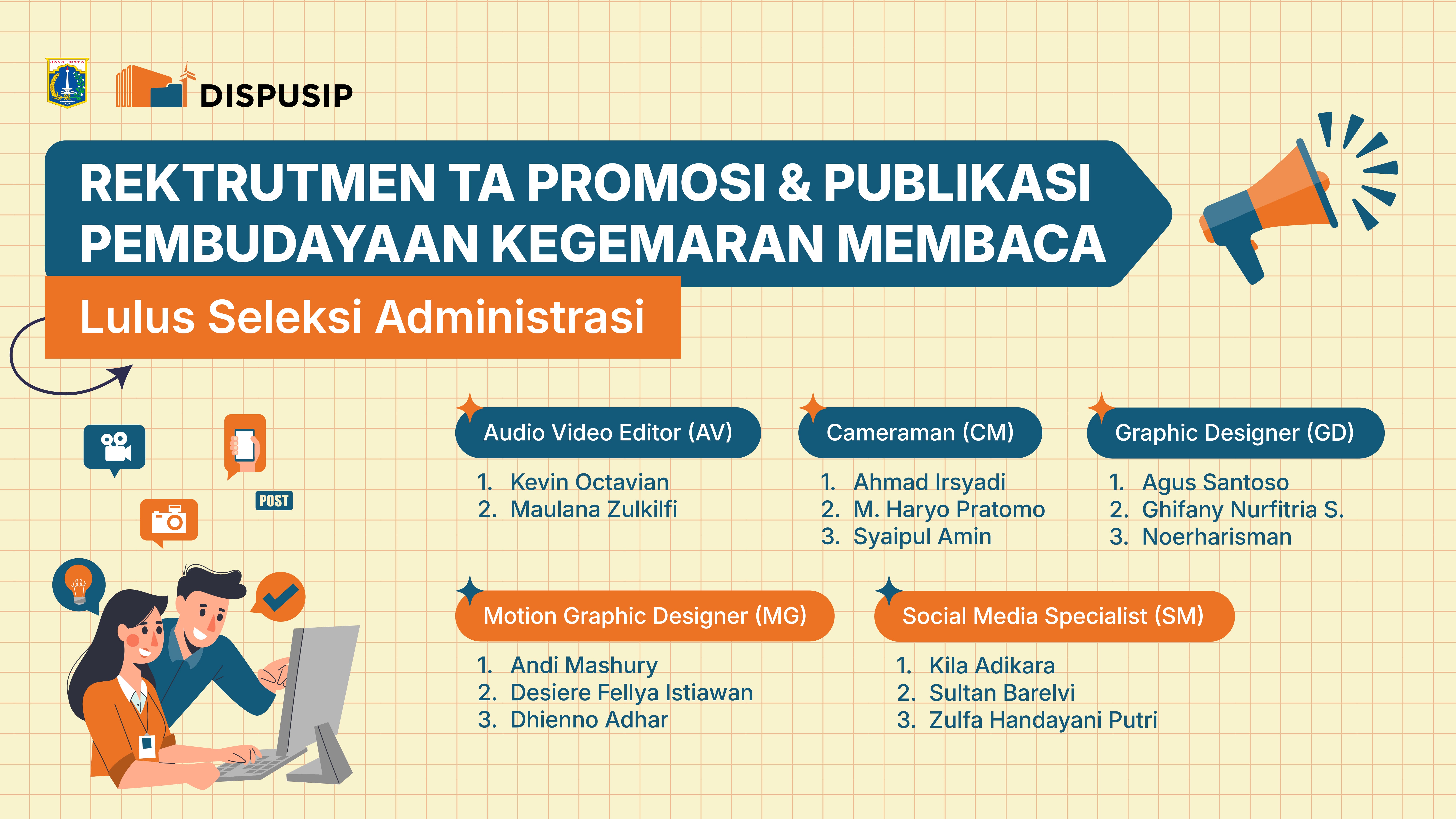 REKRUTMEN TA PROMOSI DAN PUBLIKASI PEMBUDAYAAN KEGEMARAN MEMBACA