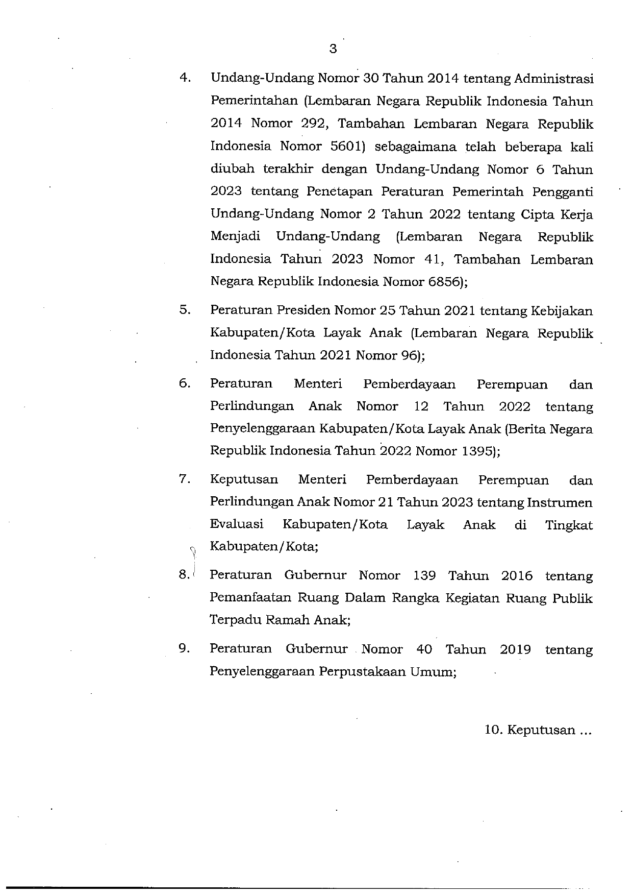 SK Walikota Kota Administrasi Jakarta Timur
