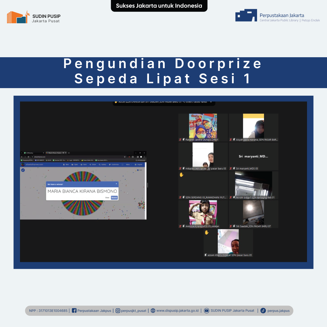 Pengumuman Doorprize sepeda lipat