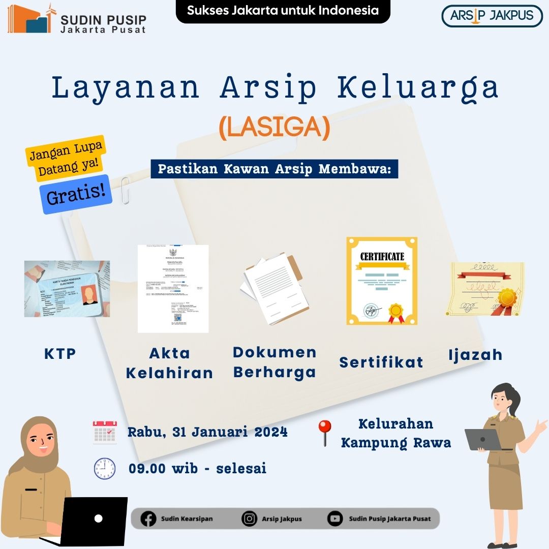 Layanan Arsip Keluarga (LASIGA) di Kelurahan Kampung Rawa