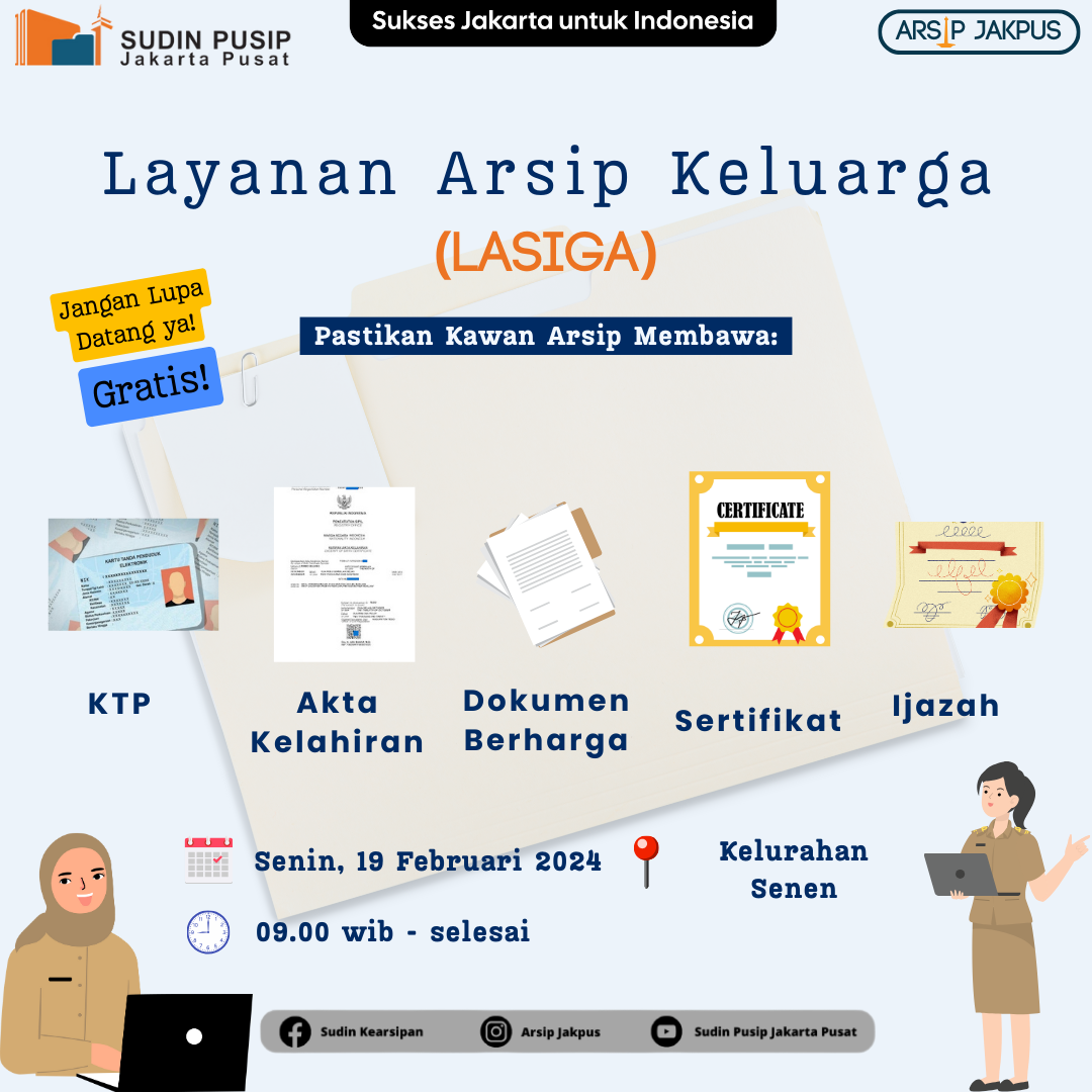 ayanan Arsip Keluarga di Kelurahan Senen