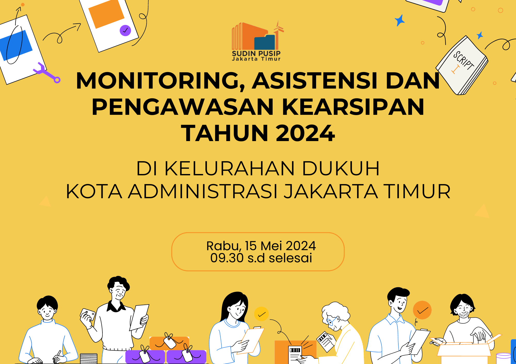 Monitoring, Asistensi dan Pengawasan Kearsipan Tahun 2024 di Kelurahan Dukuh