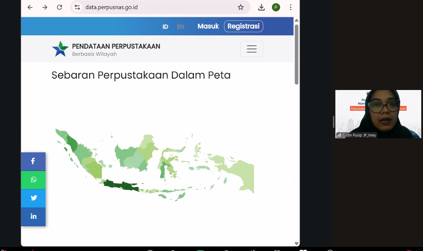 Pustakawan Perpustakaan Jakarta Pusat Memberikan Sosialisasi Pendaftaran NPP Perpustakaan RPTRA