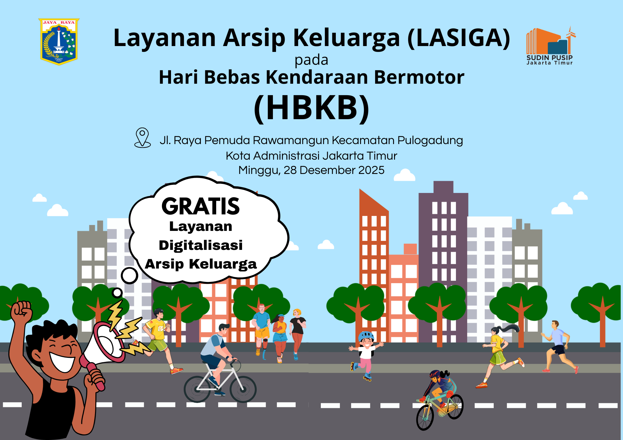 Layanan Arsip Keluarga (LASIGA) pada Hari Bebas Kendaraan Bermotor (HBKB) Kota Administrasi Jakarta Timur
